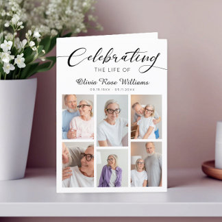 写真モダンコラージュ葬儀記念 プログラム