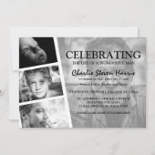 写真モダンコラージュ葬儀 招待状 (正面)