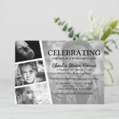 写真モダンコラージュ葬儀 招待状 (スタンド正面)