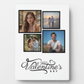 写真モダンコラージュ記念バレンタインデーのプレゼント フォトプラーク (正面)