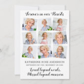 写真モダンコラージュ記念記念お葬式 サンキューカード (正面)