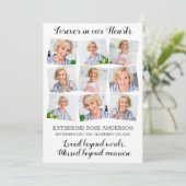 写真モダンコラージュ記念記念お葬式 サンキューカード (スタンド正面)