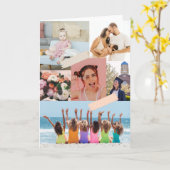 写真モダンコラージュ誕生日カード カード (黄色い花)