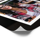 写真モダンコラージュ金ゴールド卒業パーティーのサイン ポスター (角)