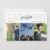 写真モダンコラージュ高校卒業 案内状 (正面)