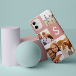写真モダンコラージュ黒イニシャルモノグラム iPhone 11 ケース