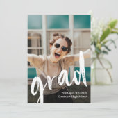 写真モダンコラージュ2022年卒業クラス 招待状 (スタンド正面)