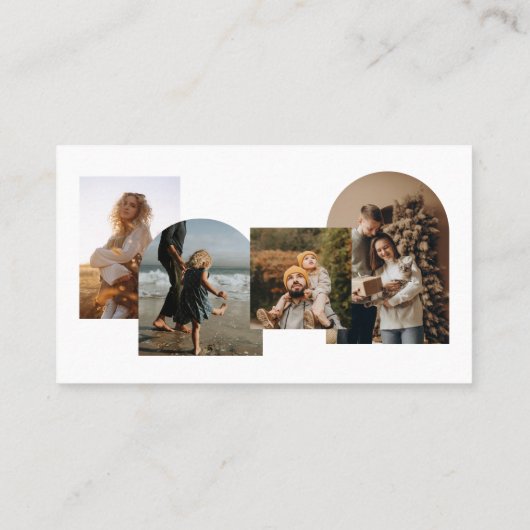 写真モダンコラージュ6アーチ写真撮影者 名刺 (裏面)