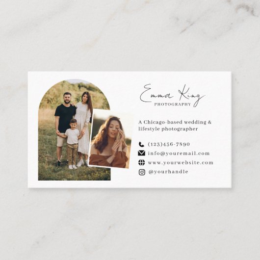 写真モダンコラージュ6アーチ写真撮影者 名刺 (正面)