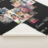 写真モダンコラージュ80歳の誕生日タイポグラフィギフト シェルパブランケット (3/4)