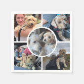 写真モダンコラージュ スタンダードカクテルナプキン (正面)