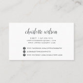 写真モダンコラージュ |写真家 名刺 (裏面)