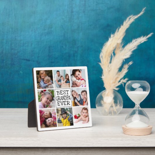 写真モダンコラージュ |最高のじいちゃん フォトプラーク (インサイチュ)