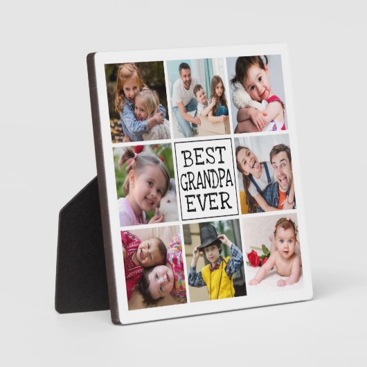 写真モダンコラージュ |最高のじいちゃん フォトプラーク (正面)