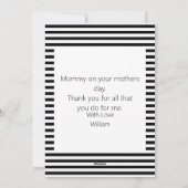 写真モダンコラージュ |白黒母の日 シーズンカード (裏面)