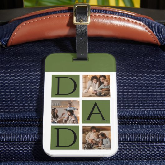 写真モダンコラージュ「Daddy」ラゲージタグ ラゲッジタグ (正面インサイチュ2)