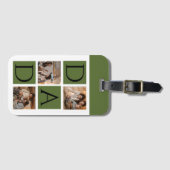 写真モダンコラージュ「Daddy」ラゲージタグ ラゲッジタグ (正面横)