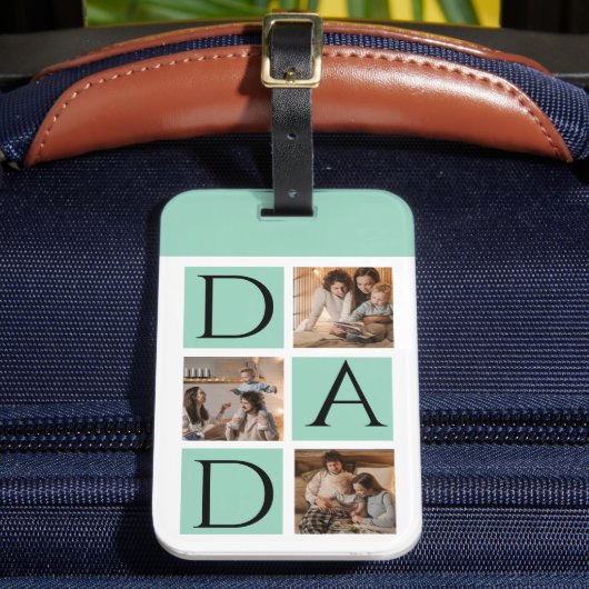 写真モダンコラージュ「Daddy」ラゲージタグ ラゲッジタグ (正面インサイチュ2)