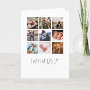 写真モダンコラージュ   Happy Father's Day Holiday シーズンカード