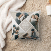 写真モダンコラージュ「MOM最高の Ever」 クッション (ブランケット)