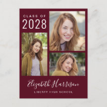 写真モダンコラージュBurgundy卒業