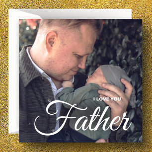 写真モダンコラージュI Love You Faters Day Card