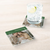 写真モダンコースターとメカスタムッセージ ガラスコースター (アングル)