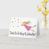 写真モダンゴッドマザーサンキューカード カード (黄色い花)