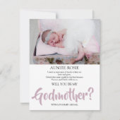 写真モダンゴッドマザー提案招待状 招待状 (正面)