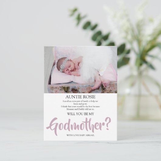 写真モダンゴッドマザー提案招待状 招待状 (スタンド正面)