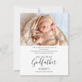 写真モダンゴドファープロポーズ招待状 招待状 (正面)