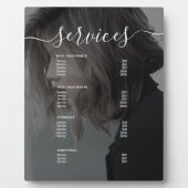 写真モダンサロンサーシンプルビスのメニュー価格表 フォトプラーク (正面)