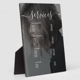 写真モダンサロンサーシンプルビスのメニュー価格表 フォトプラーク