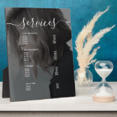 写真モダンサロンサーシンプルビスのメニュー価格表 フォトプラーク (側面)