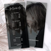 写真モダンサロンサーシンプルビスのメニュー価格表 ラックカード