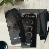 写真モダンサロンサーシンプルビスのメニュー価格表 ラックカード