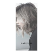 写真モダンサロンサーシンプルビスのメニュー価格表 ラックカード (正面)