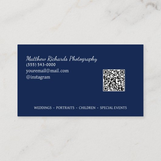 写真モダンサービス写真名刺 名刺 (裏面)