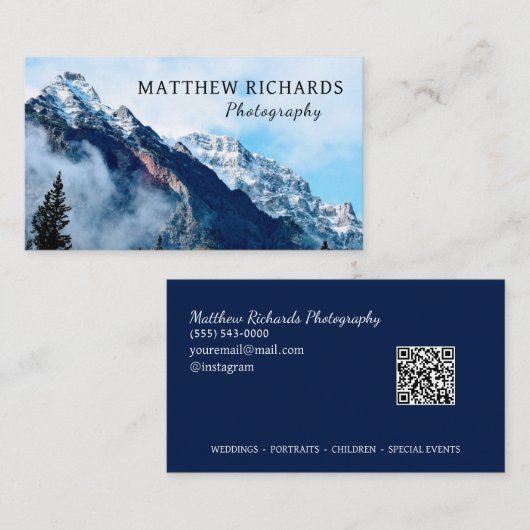 写真モダンサービス写真名刺 名刺 (正面/裏面)