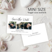 写真モダンシックなスクリプトウェディングの日付を保存 ノートカード