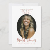 写真モダンシナモンブライダルシャワー 招待状 (正面)