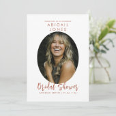 写真モダンシナモンブライダルシャワー 招待状 (スタンド正面)