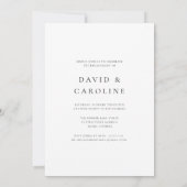 写真モダンシンプルの取り付け結婚パーティー 招待状 (裏面)