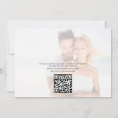 写真モダンシンプルトレンディーエレガントQRコード セーブザデート (裏面)