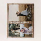 写真モダンシンプルパーソナライズされたギフト愛カップル ジグソーパズル (縦)