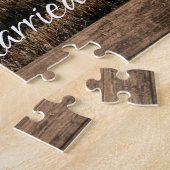 写真モダンシンプルパーソナライズされたギフト愛カップル ジグソーパズル (側面)