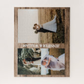 写真モダンシンプルパーソナライズされたギフト愛カップル ジグソーパズル (縦)