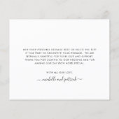 写真モダンシンプル予算結婚のサンキューカード (裏面)