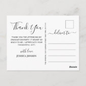 写真モダンシンプル卒業エレガントありがとう ポストカード (裏面)