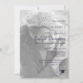 写真モダンシンプル卒業記念パーティーへの招待 招待状 (正面)